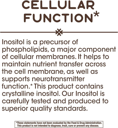 Nature's Way Inositol, 500 mg per Serving, 100 Capsules