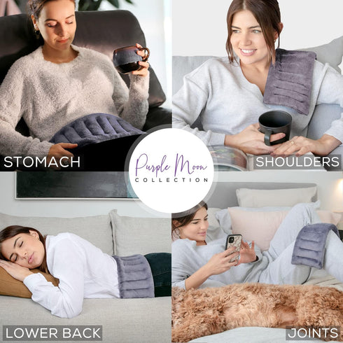 Microwave Heating Pad for Cramps, 6"x16" Reusable Heat Pack, Moist Heating Pad for Muscle Aches