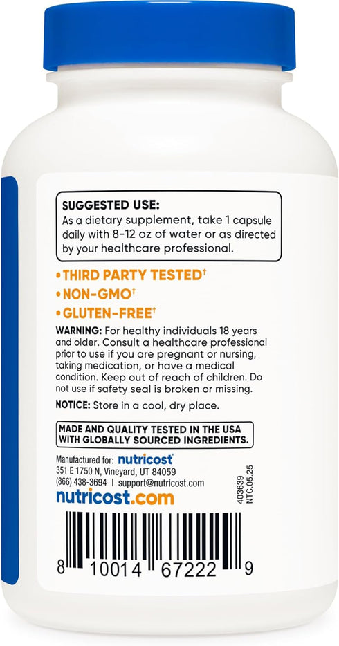 P5P B6 50mg, 240 (Pyridoxal-5-Phosphate) Nutricost Vitamin Supplement Capsules - Vegetarian Friendly, Non-GMO, Gluten