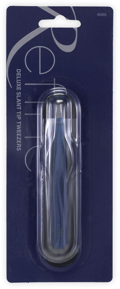 Italy Deluxe Slant Tip Tweezers, Stainless Steel for Eyebrow Shaping and Hair Removal