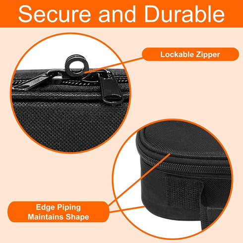 Pack 2 of - Medium Travel Pill Bottle Organizer, Slim Medicine Bag, Carrier for Medications and Medical Supplies