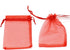 50pcs Drawstring Organza Jewelry Candy Pouch - Christmas Wedding Party Favor Gift Bags (8x12, Red)