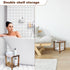 IBosins Corner Shower Stool with Storage Shelf Shower Foot Rest for Shaving Legs Small Bench for Inside Shower to Sit