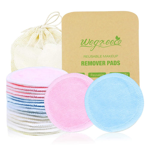 Wegreeco Reusable Cotton Rounds, Makeup Remover Pads for All Skin Types, Dog Eye Wipes Tear Stain Remover