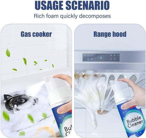WKHOEOYV Spray(2PC) Bubble Cleaner Foaming Heavy Oil Stain Cleaner, All Purpose Bubble Cleaner Kitchen Deep Cleaning