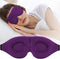 ZGGCD Light Blocking Sleep Mask for Side Sleepers, 3D Contoured Eye Cover with Adjustable Strap, Purple