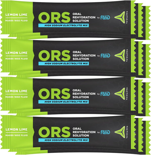 ORS (Oral Rehydration Solution), Recover Faster from Extreme Dehydration, 12pack (Lemon Lime)