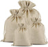 Lucky Monet 25/50/100PCS Burlap Gift Bags - Hessian Jute Bags with Drawstring for Party Favors, Cream