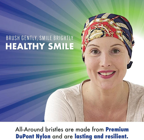 Brilliant Specialty Adult Round Toothbrush, Teal, for Sensitive Mouths with Ultra Soft Bristles, 1 Pack for Oral Care