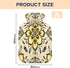 miaozhen 2L Tummy Paisley Flower Dark Black Yellow Gold Water Bottle for hot Water with Soft Cover Warmer Bag