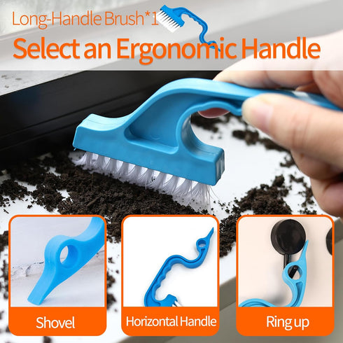Set 14 Window Track Cleaner Tools - Pcs Window Groove Cleaning Brush Kit, Crevice Cleaning Brush for Sliding Door