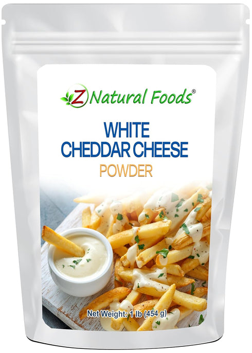 Z Natural Foods White Cheddar Cheese Powder, Nutrition-Packed, Creamy Cheese Powder, Perfect