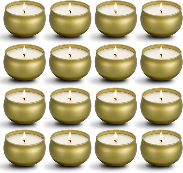 qinxiang Scented Candles Gifts Set,16 Pack Natural Soy Wax Travel Tin Jar Candles