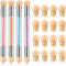 4 Pieces Sponge Nail Brush Picking Dotting Gradient Pen Brush Double Head Sponge Nail Brush Rhinestone Handle Acrylic