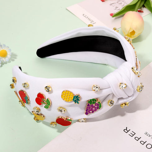 Summer Fruit Headbands for Women - Tropical Strawberry, Pineapple, Cherry, Watermelon Hair Accessories