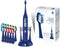 Pursonic S430 High Power Sonic Electric Toothbrush, Blue, Rechargeable with 12 Brush Heads & Storage Charger
