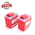 Alcedo Sharps Container, 2 Quart (3-Pack), Biohazard Needle and Syringe Disposal, Medical Grade