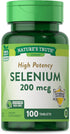 Selenium 200 mcg - 100 Tablets - High Potency - Non-GMO, Gluten Free Supplement by Nature's Truth