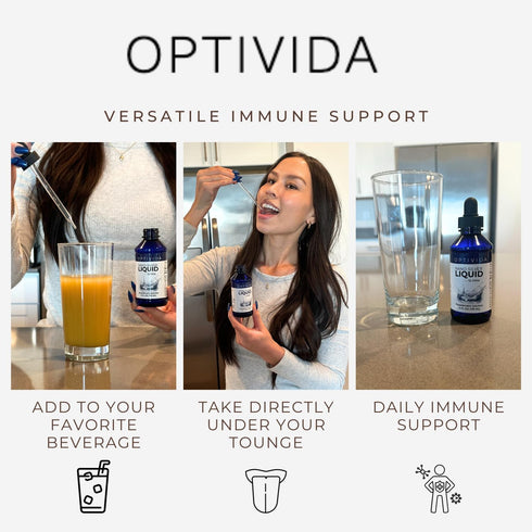 Optivida Health Colloidal Nano Silver Liquid for Immune Support, Promotes Healthy Immune System, Nano Silver Solution