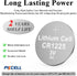 PKCELL 50-Pack CR1225 3V Lithium Batteries for Thermometer