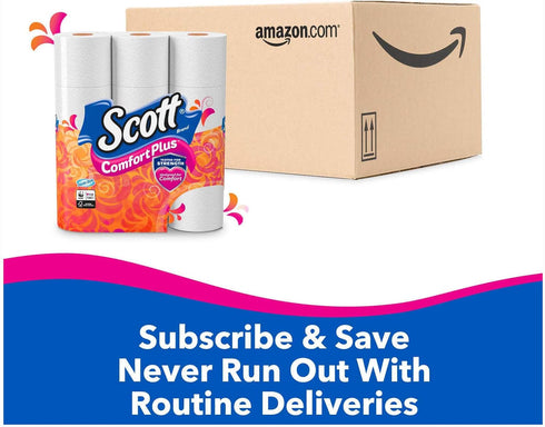 Scott ComfortPlus 24 Count (Pack 1) Scott Extra Softa Double Roll Bath Tissue, Toilet Paper