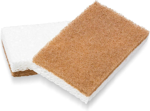 Full Circle In a Nutshell Walnut Scrubber Sponges, Non-Scratch, Set of 2, Pack of 6