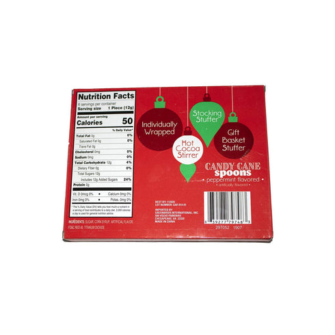 CANDY CANE Spoons - Peppermint Flavored in (1) Box