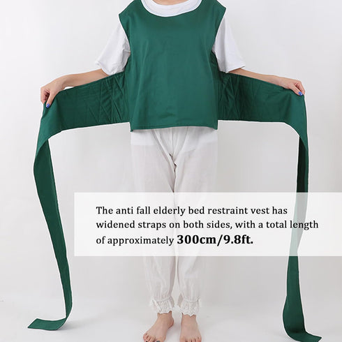 QNZKIOXV Restraint Vest for Bed or Wheelchair, Bed Restraint Waist Vest,Adjustable Anti Fall Waist Strap for Elderly