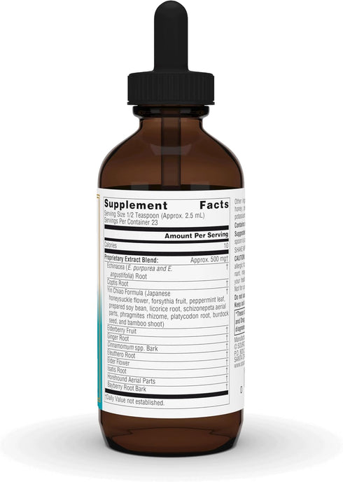 Immune 2 OZ Source Naturals Wellness Herbal Resistance Liquid with Echinacea, Coptis, and Yin Chiao, Support* - Alcohol