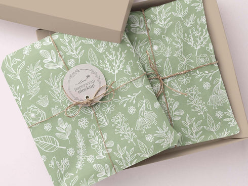 AnyDesign 100 Sheets Sage Green Wildflower Tissue Paper, Bulk Floral Gift Wrapping Paper for Wedding, Birthday, DIY