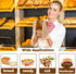 WOFEIS 25 13.7x8.3x3.6 inch(25) Pcs Large Paper Bread Bags for Homemade Bread, Kraft Paper Bakery Bags with Clear