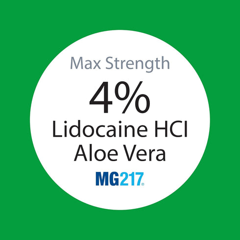 MG217 Maximum Strength Cooling Burn Spray, 4 oz, with Lidocaine and Aloe Vera for Pain Relief