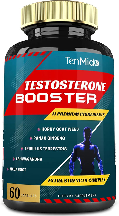 Testosterone Booster for Men, Equivalent to 10000MG, Natural Stamina, Endurance, Strength Supplement