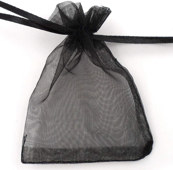 ATCG 50pcs Large Drawstring Organza Bags, 8x12 Inches for Decoration, Wedding Party Favors