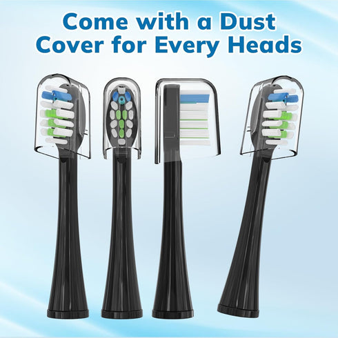 6 Pack Replacement Brush Heads for Waterpik Sonic Fusion Flossing Toothbrush - Compatible with Sonic Fusion