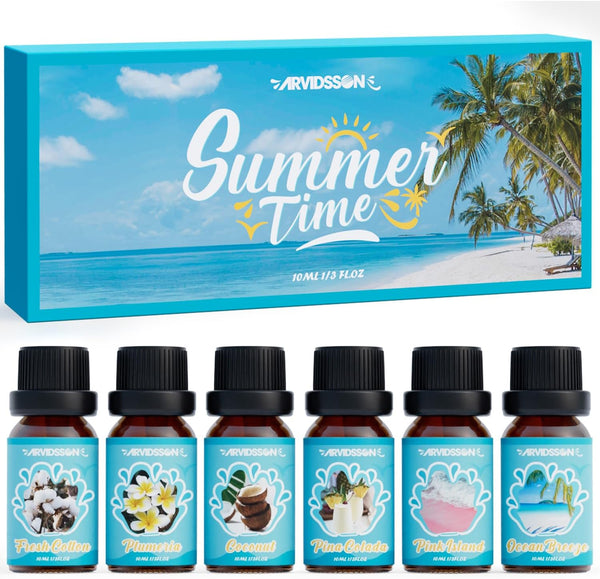 Summer Essential Oils Set - ARVIDSSON Tropical Fragrance Oil for Candle Making, Diffuser Scented Oil - Ocean Breeze