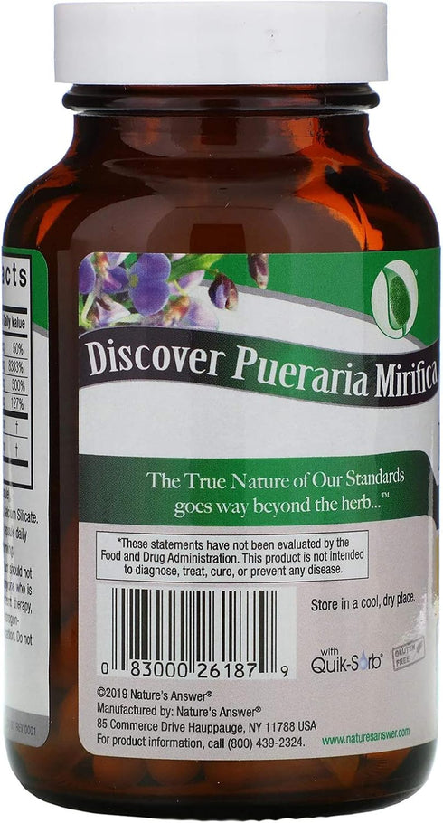 Nature's Answer Pueraria Mirifica Vegetarian Capsules, 60-Count