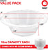 40 Pack 12 oz Elegant Clear Plastic Bowls for Parties Small Disposable Bowl for Fancy Dinner or Cocktail Party, Soup and Salad, Thick and Sturdy by Stock Your Home