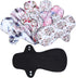 7PCS Reusable Washable Incontinence Cloth Pads, 6PCS Heavy Flow Bamboo Charcoal Sanitary Pads
