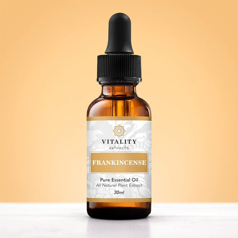 Vitality Extracts Frankincense Essential Oil - 30ml Boswellia Serrata for Aromatherapy, Skin Care, Stress Relief
