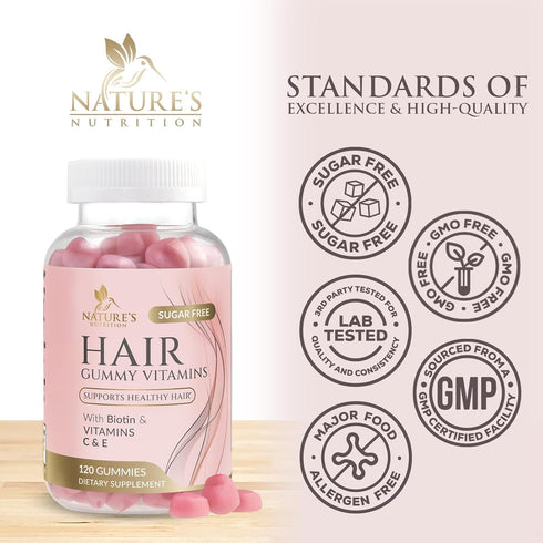 Gummies Gummy 5000 B12, 120 Gummies Hair Vitamins - Sugar Free Hair Growth Support with Biotin mcg Per Serving, Vitamin