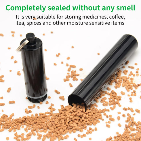 Aluminum Metal Storage Tube Container (5 Packs), Cute Small Pill Box Case for Travel, Waterproof