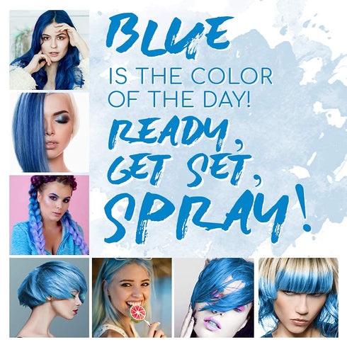 Punky Temporary Hair Color Spray, Bengal Blue, Non-Damaging Hair Dye for Instant Vivid Color, 3.5 oz, 2 Pack
