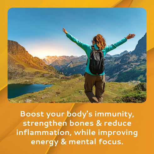 CALMOUR Vitamin D3 Strips | 2000 IU Oral Dissolvable Strips | 10 Pack | Peppermint Flavor, Boost Immunity & Focus
