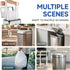 Pets,13 80 Count Small Trash Bags with Handles - Ocean Plastic Upcycling - Plastic Garbage Bags, Can Bin & Waste Basket