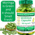 150 Moringa Capsules Made with USDA Certified Organic Moringa Leaf Powder, 500mg per Capsule