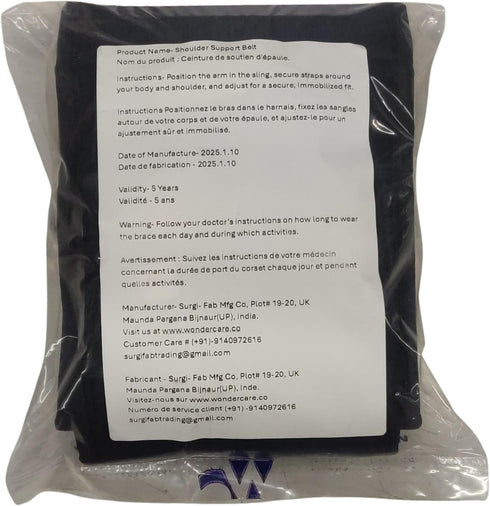 WC Shoulder Support Brace Arm Sling, Youth Shoulder Immobilizer Compression Brace for Rotator Cuff Surgery