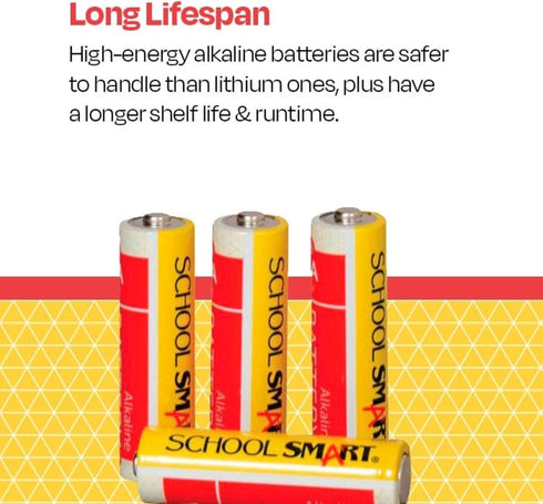 School Smart 595618 Pack 4 - Alkaline AA Battery