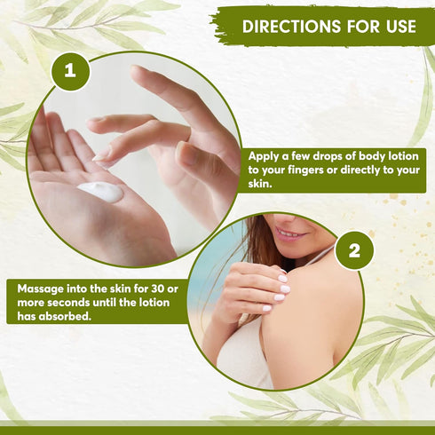Organic Body Lotion for Women with Lily & Lotus, Natural Vegan Ayurveda Products for Dry Skin - 6.76 fl oz