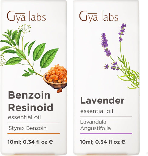 Benzoin Resinoid & Lavender Essential Oil Set - Aromatherapy Grade Essential Oils